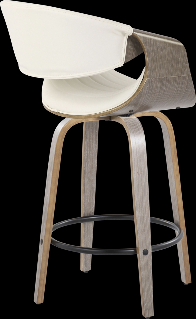 Loblolly IV White Swivel Counter Height Stool, Set of 2 - Thumbnail - Image 5