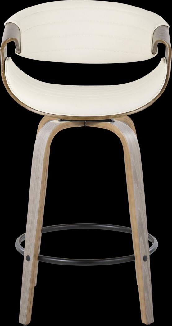 Loblolly IV White Swivel Counter Height Stool, Set of 2 - Thumbnail - Image 7