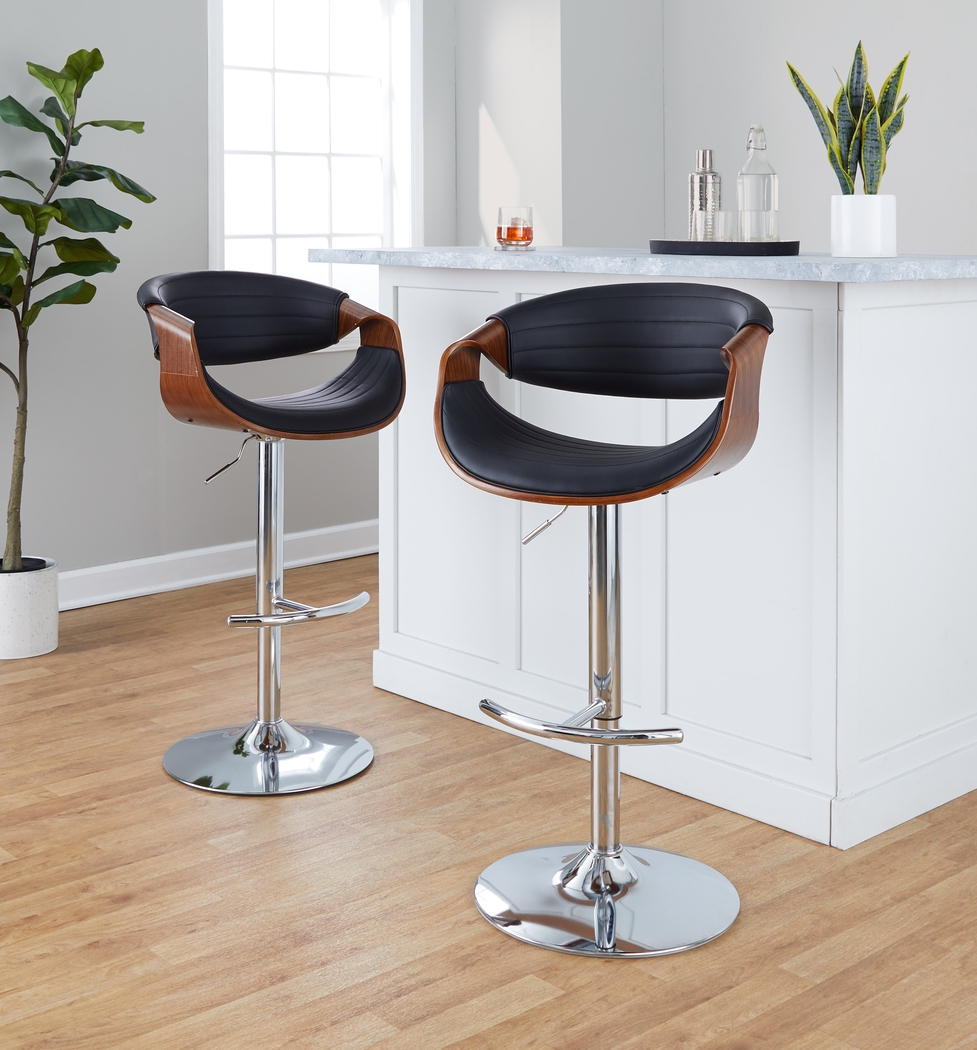 Loblolly IX Black Adjustable Barstool, Set of 2 - Thumbnail - Image 9