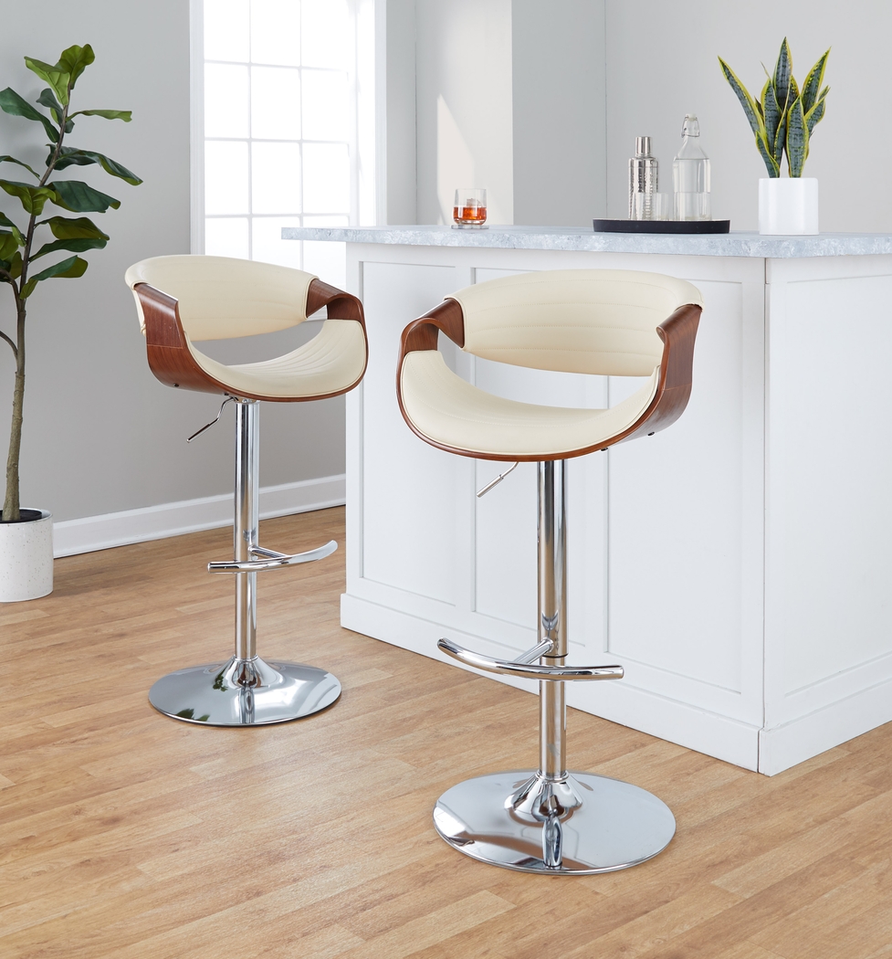 Loblolly IX Cream Adjustable Barstool, Set of 2 - Thumbnail - Image 9