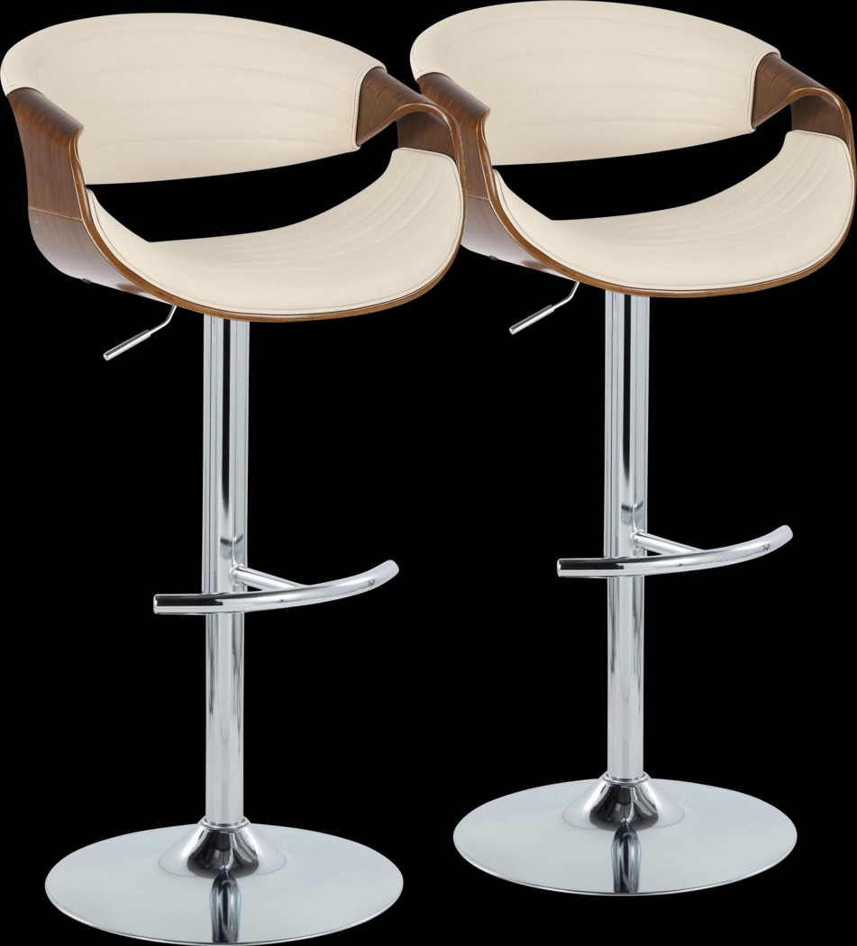 Loblolly IX Cream Adjustable Barstool, Set of 2 - Thumbnail - Image 1