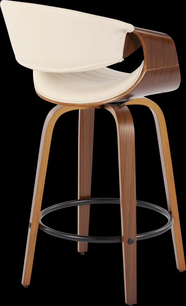 Loblolly V Cream Swivel Counter Height Stool, Set of 2 - Thumbnail - Image 5