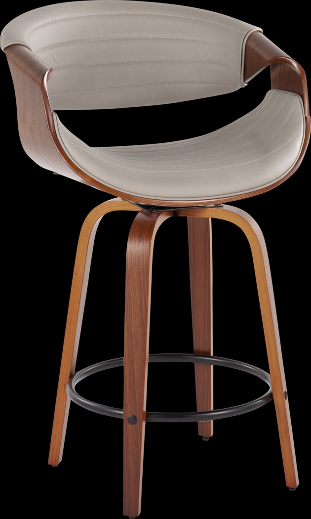 Loblolly V Gray Swivel Counter Height Stool, Set of 2 - Thumbnail - Image 2