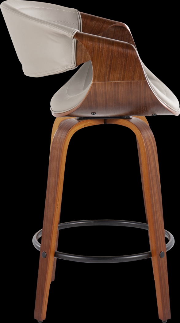 Loblolly V Gray Swivel Counter Height Stool, Set of 2 - Thumbnail - Image 3