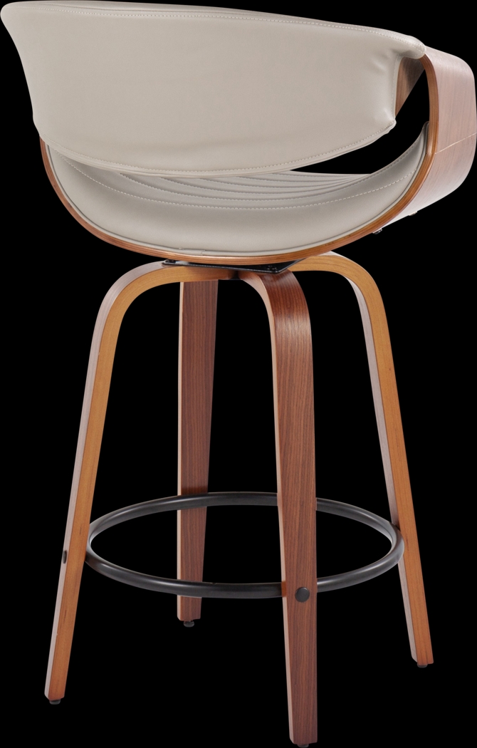 Loblolly V Gray Swivel Counter Height Stool, Set of 2 - Thumbnail - Image 4