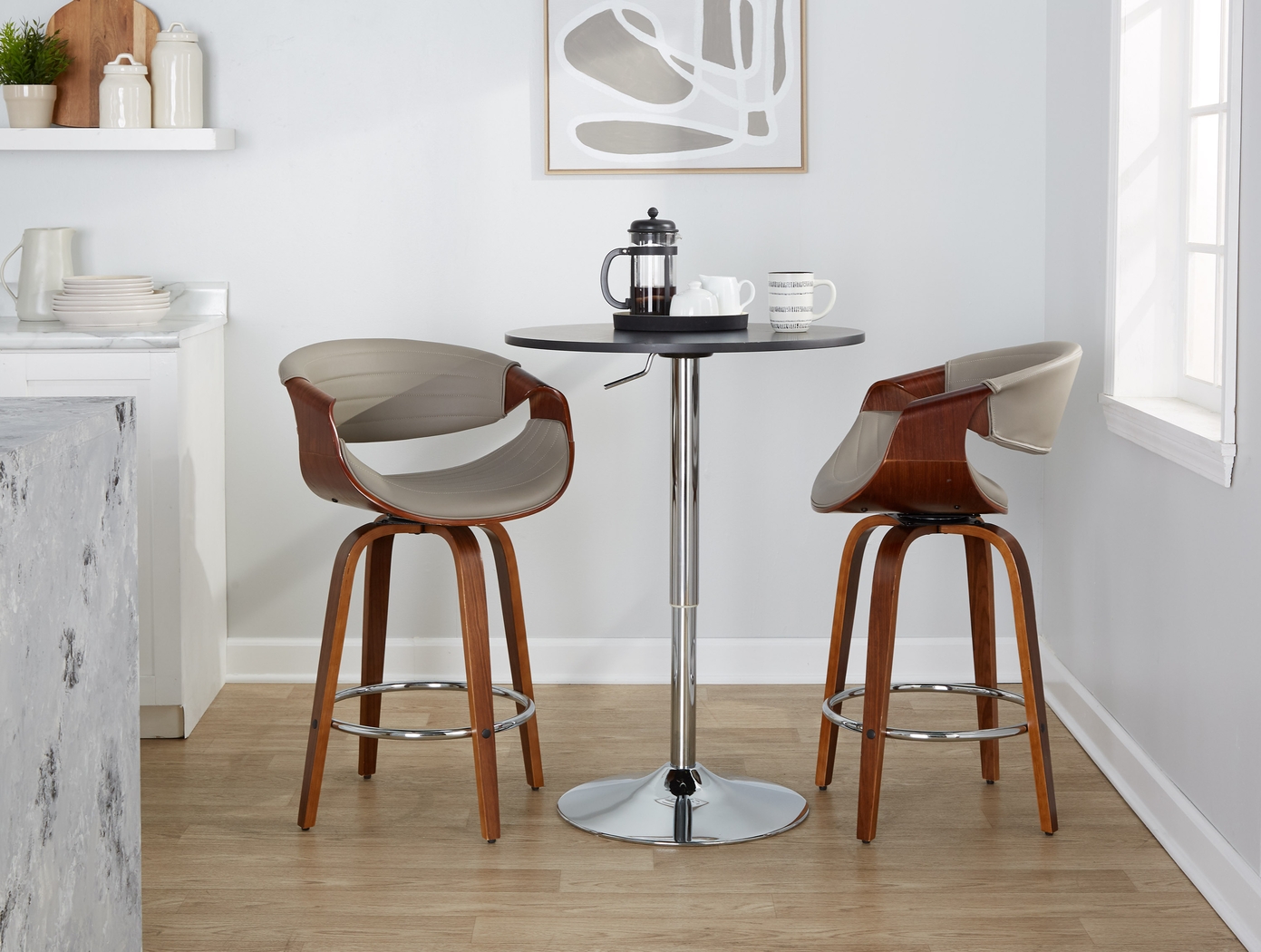 Loblolly VI Gray Swivel Counter Height Stool, Set of 2 - Thumbnail - Image 11