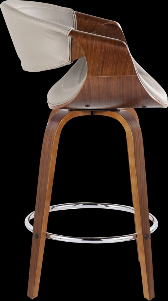 Loblolly VI Gray Swivel Counter Height Stool, Set of 2 - Thumbnail - Image 4