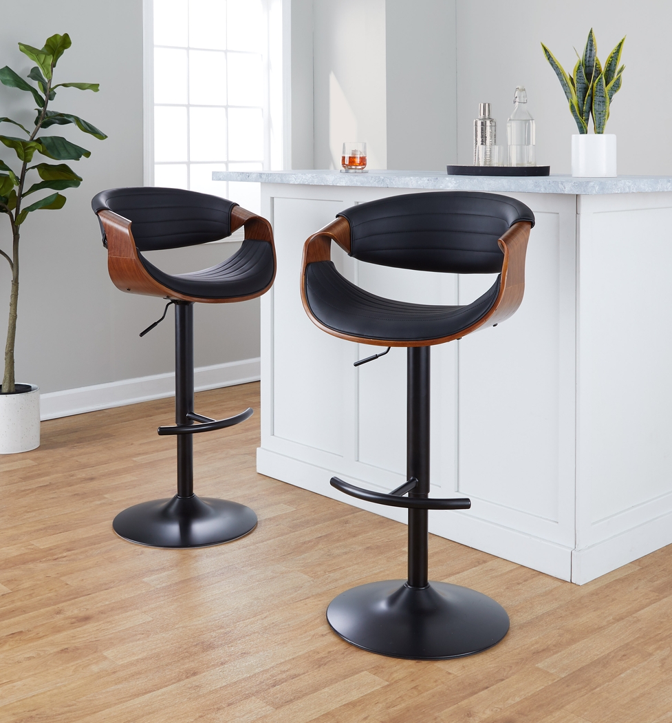 Loblolly VII Black Adjustable Barstool, Set of 2 - Thumbnail - Image 9