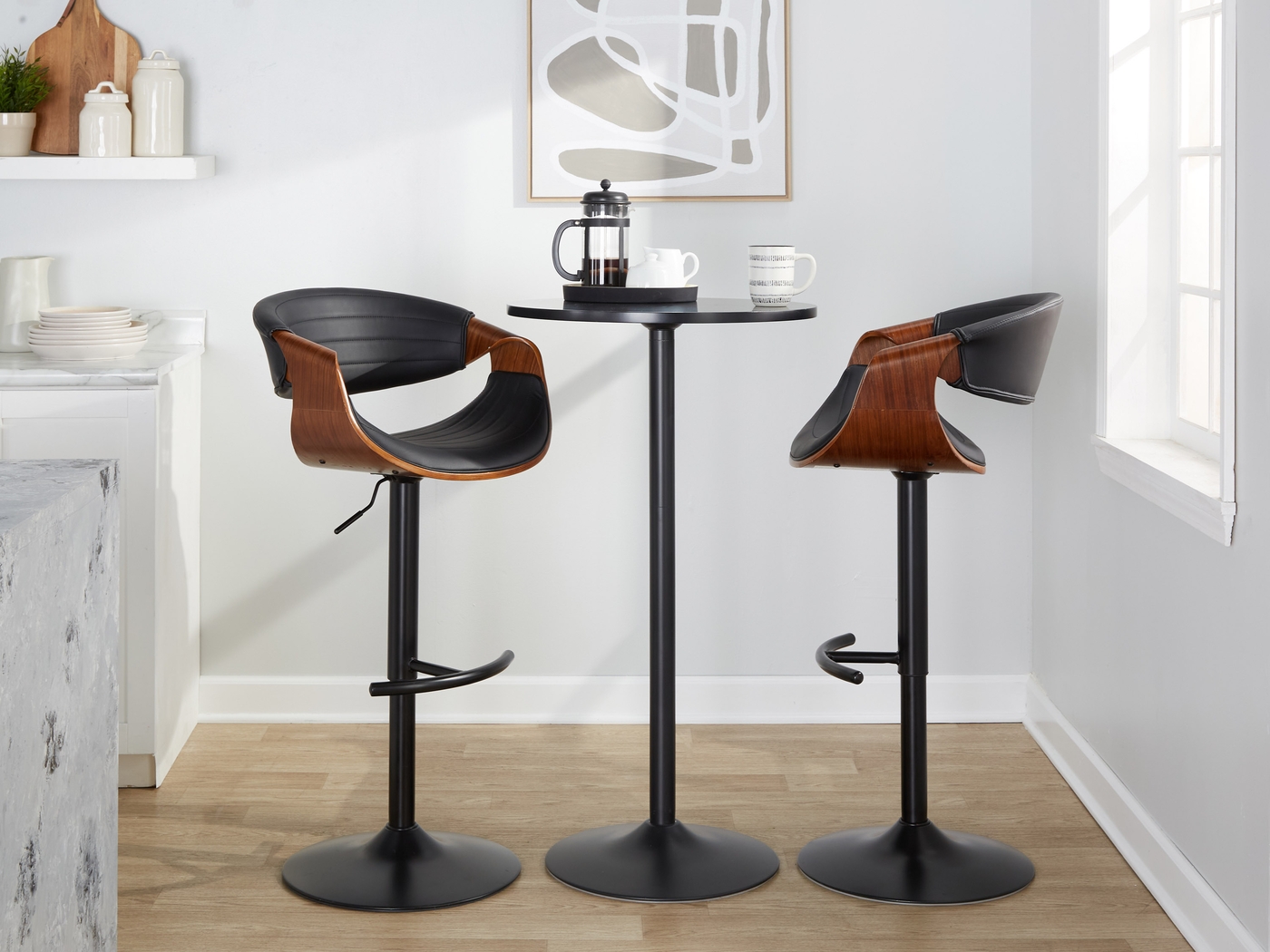 Loblolly VII Black Adjustable Barstool, Set of 2 - Thumbnail - Image 10