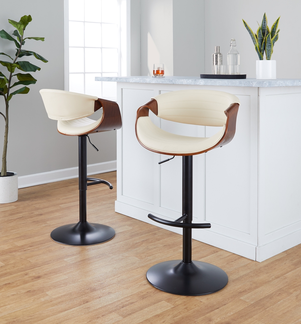 Loblolly VII Cream Adjustable Barstool, Set of 2 - Thumbnail - Image 2