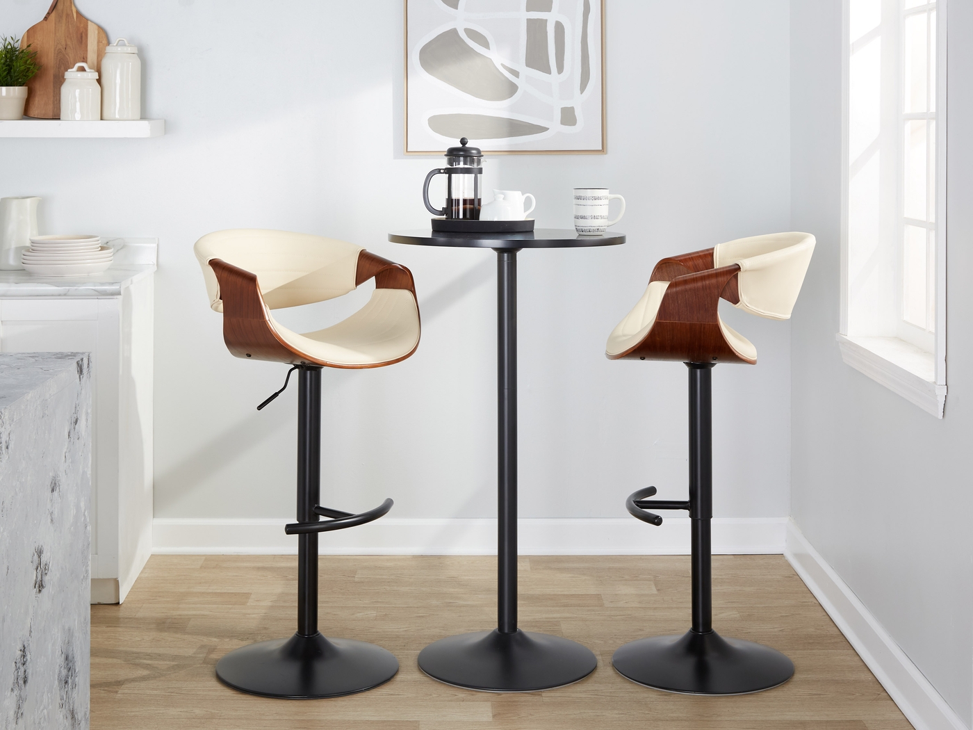 Loblolly VII Cream Adjustable Barstool, Set of 2 - Thumbnail - Image 10