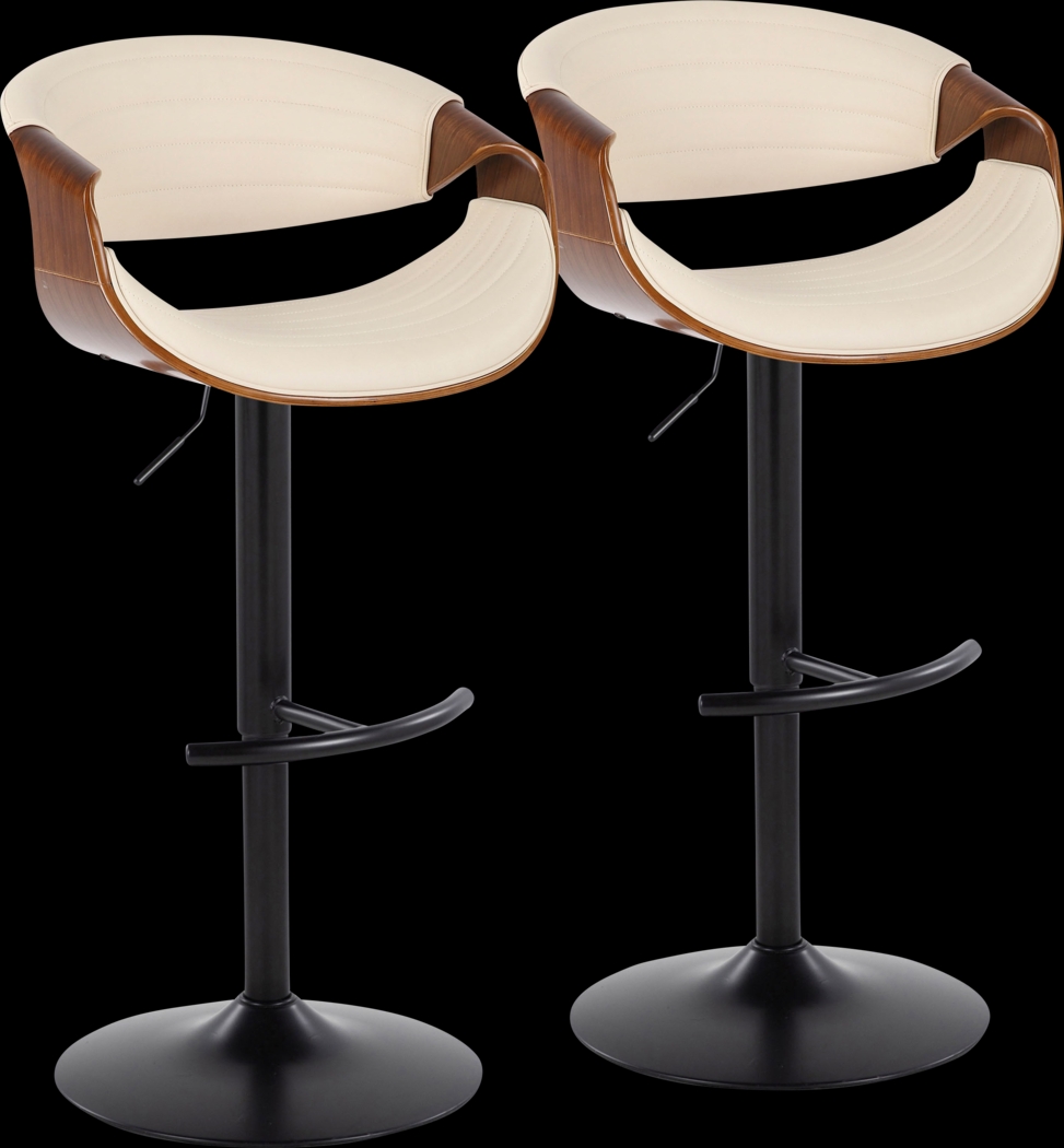 Loblolly VII Cream Adjustable Barstool, Set of 2 - Thumbnail - Image 1
