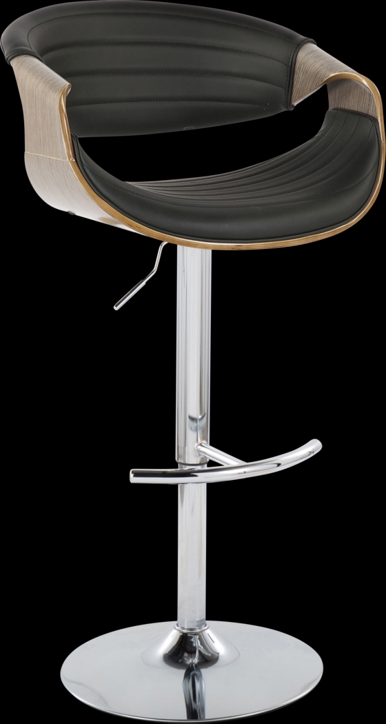 Loblolly VIII Black Adjustable Barstool, Set of 2 - Thumbnail - Image 3