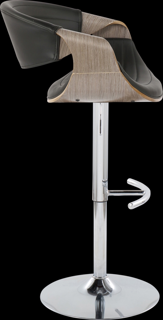 Loblolly VIII Black Adjustable Barstool, Set of 2 - Thumbnail - Image 4