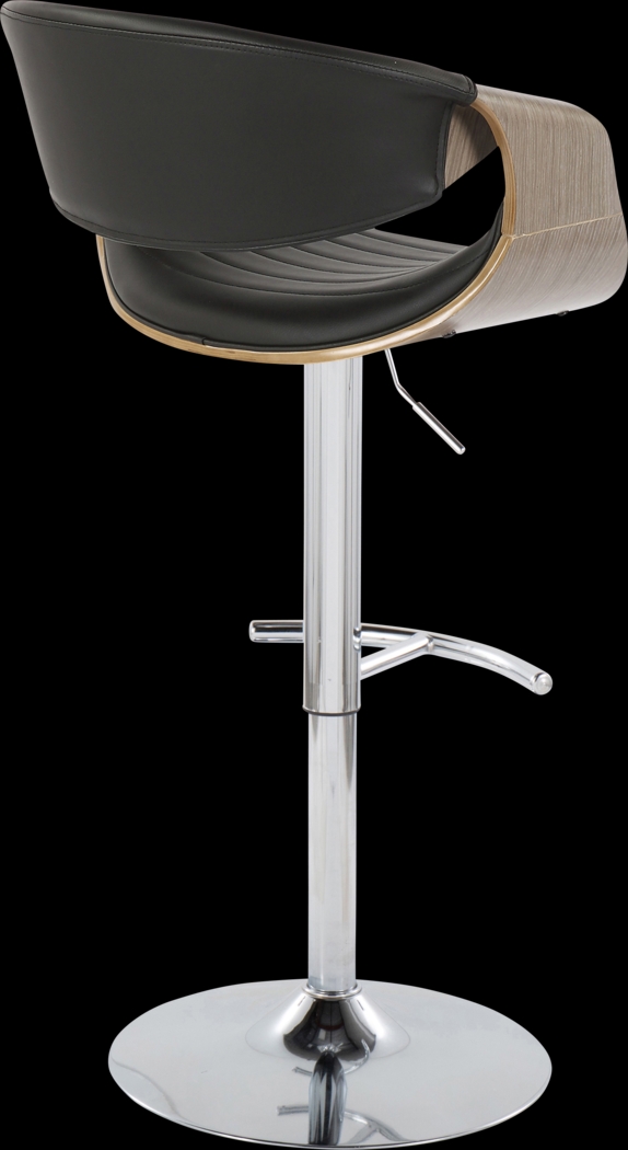 Loblolly VIII Black Adjustable Barstool, Set of 2 - Thumbnail - Image 5