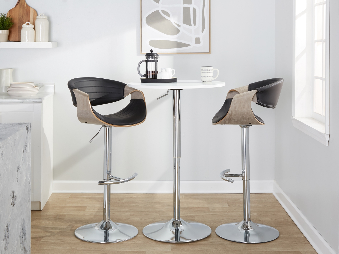 Loblolly VIII Black Adjustable Barstool, Set of 2 - Thumbnail - Image 10