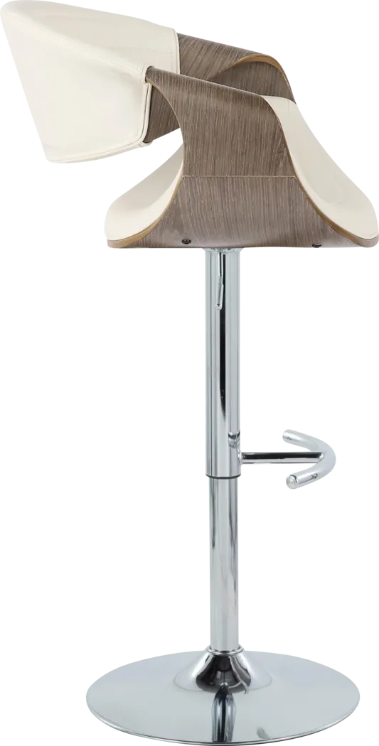 Loblolly VIII White Adjustable Barstool, Set of 2 - Thumbnail - Image 4