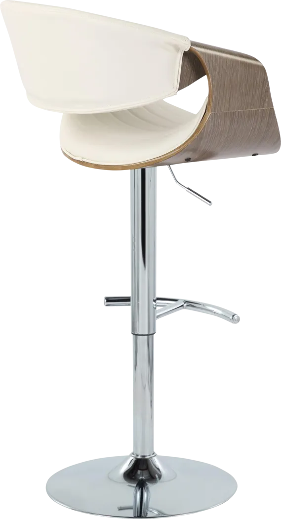 Loblolly VIII White Adjustable Barstool, Set of 2 - Thumbnail - Image 5