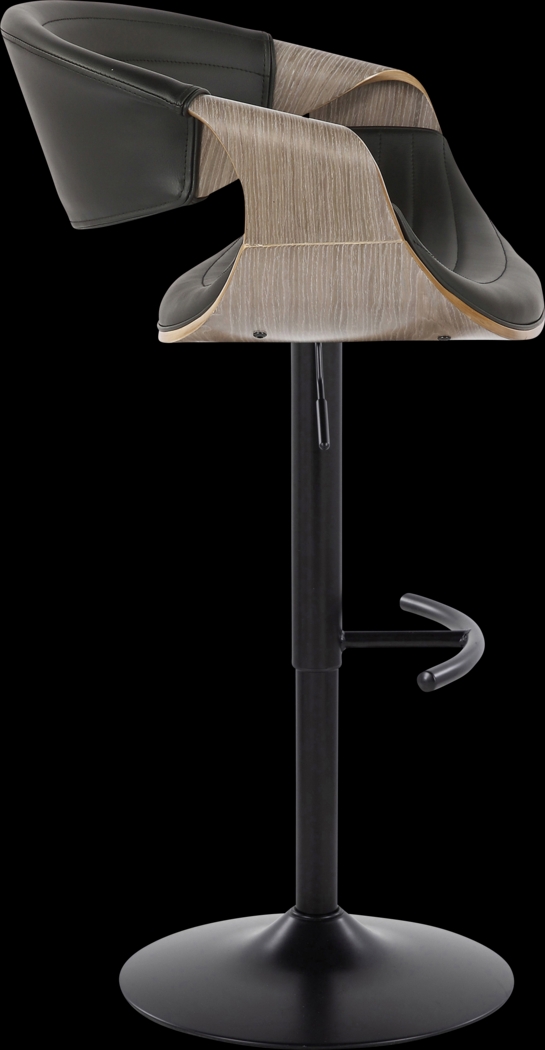 Loblolly X Black Adjustable Barstool, Set of 2 - Thumbnail - Image 4