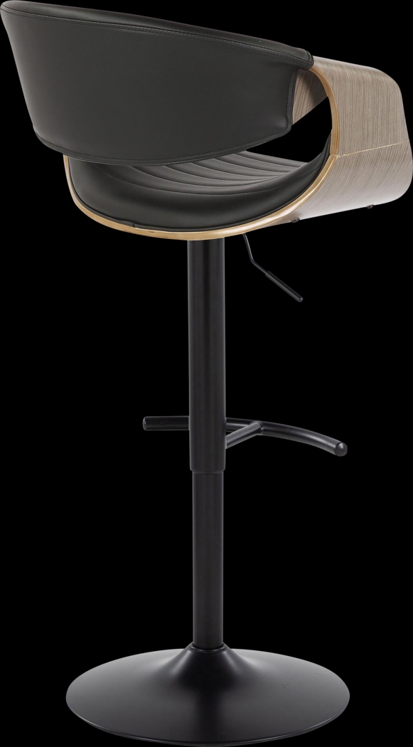 Loblolly X Black Adjustable Barstool, Set of 2 - Thumbnail - Image 5