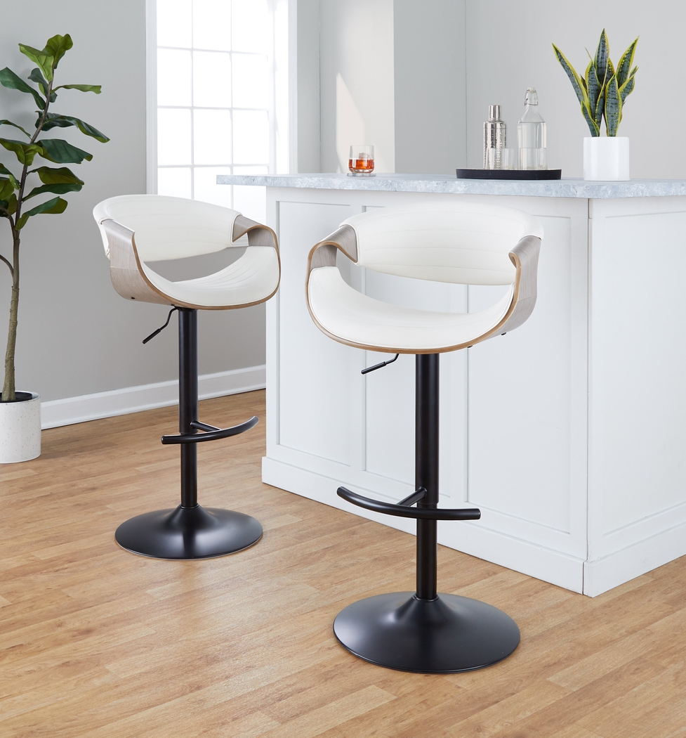 Loblolly X White Adjustable Barstool, Set of 2 - Thumbnail - Image 9