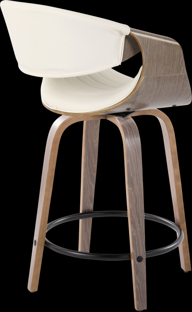 Lobolly I White Swivel Counter Height Stool, Set of 2 - Thumbnail - Image 5