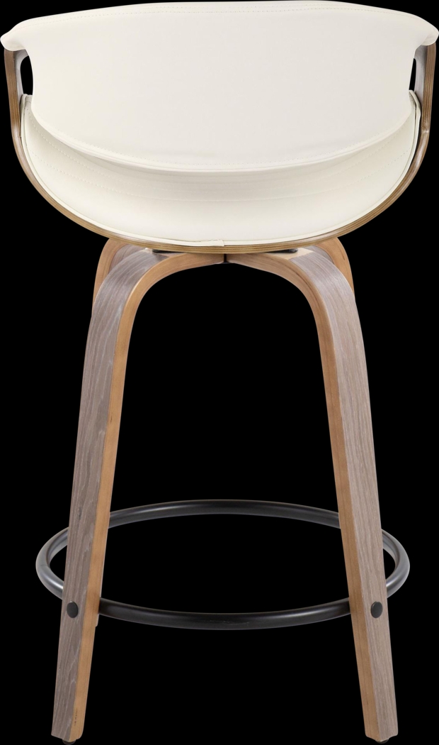 Lobolly I White Swivel Counter Height Stool, Set of 2 - Thumbnail - Image 6