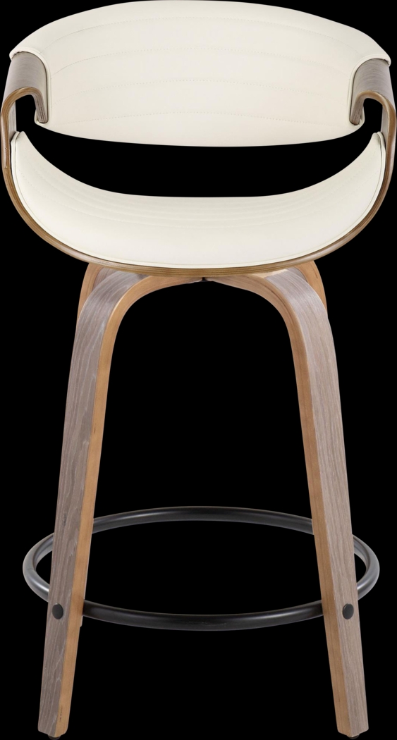 Lobolly I White Swivel Counter Height Stool, Set of 2 - Thumbnail - Image 7