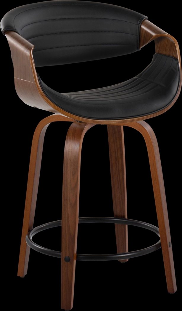 Lobolly II Black Swivel Counter Height Stool, Set of 2 - Thumbnail - Image 3