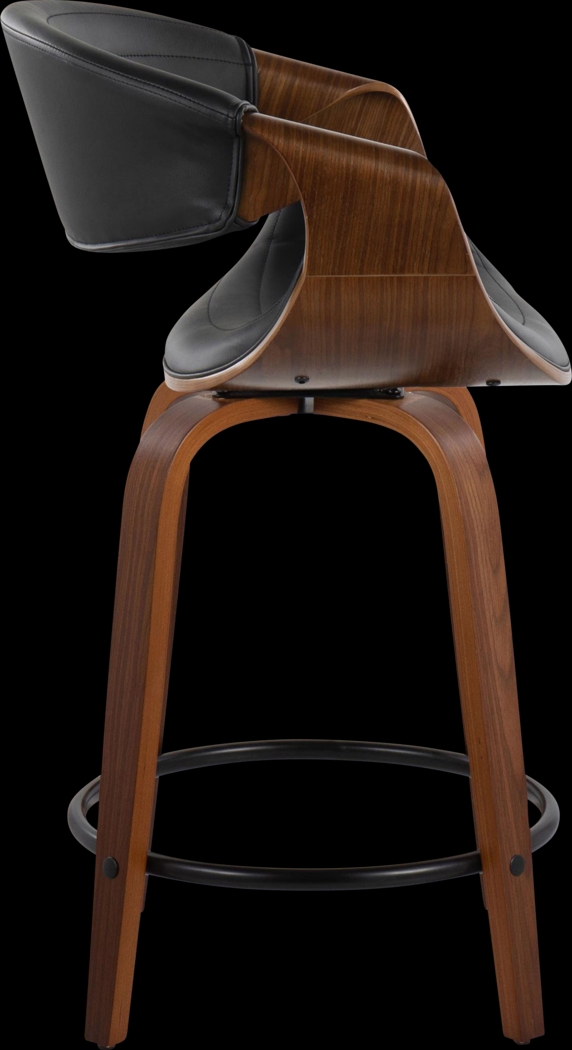 Lobolly II Black Swivel Counter Height Stool, Set of 2 - Thumbnail - Image 4