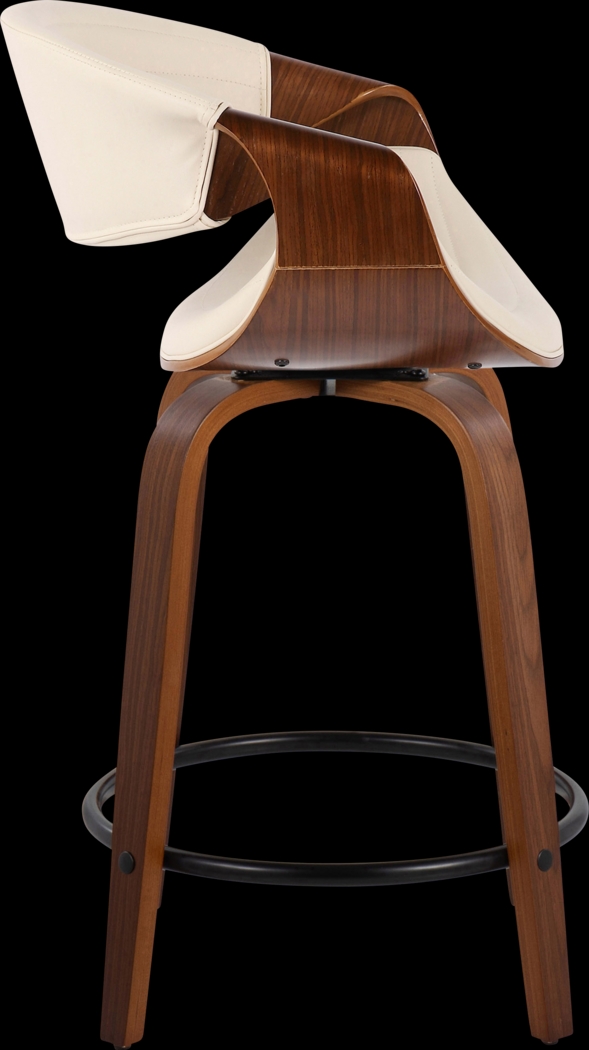 Lobolly II Cream Swivel Counter Height Stool, Set of 2 - Thumbnail - Image 4