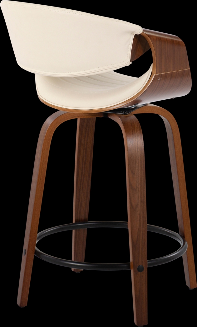 Lobolly II Cream Swivel Counter Height Stool, Set of 2 - Thumbnail - Image 5