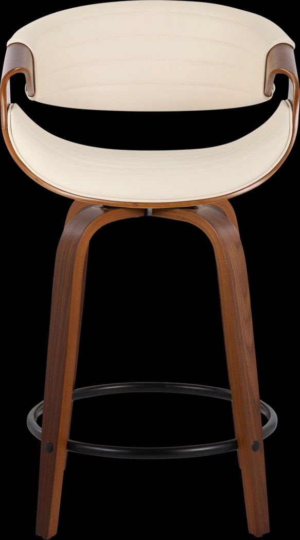 Lobolly II Cream Swivel Counter Height Stool, Set of 2 - Thumbnail - Image 7