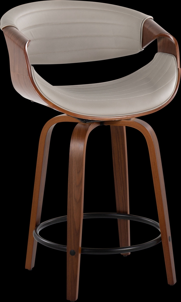 Lobolly II Gray Swivel Counter Height Stool, Set of 2 - Thumbnail - Image 3