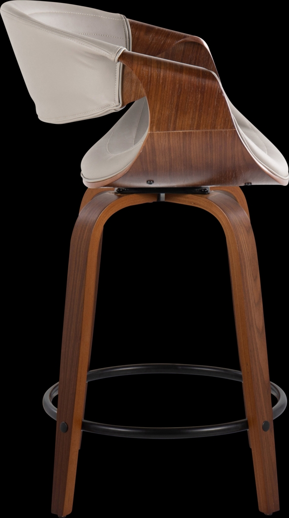 Lobolly II Gray Swivel Counter Height Stool, Set of 2 - Thumbnail - Image 4