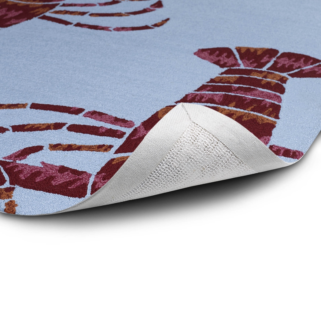 Lobster Bay Blue 2' x 6' Indoor/Outdoor Rug - Thumbnail - Image 2