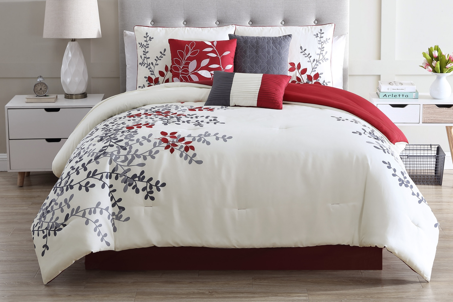 Locamo Ivory 7 Pc King Comforter Set - Thumbnail - Image 2