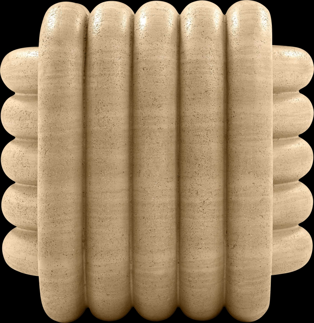 Lockcuff Beige Accent Stool - Thumbnail - Image 2