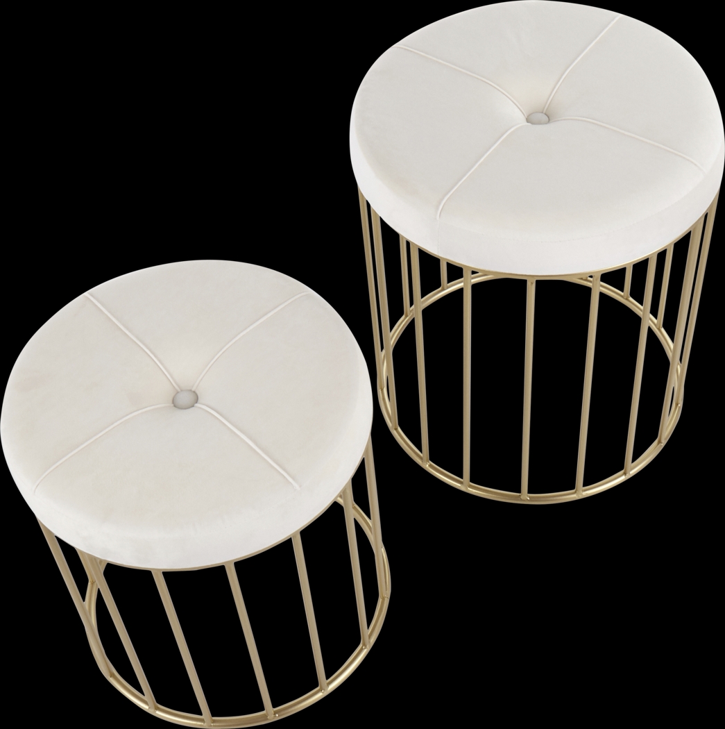Lockerbie Cream Ottoman, Set of 2 - Thumbnail - Image 2