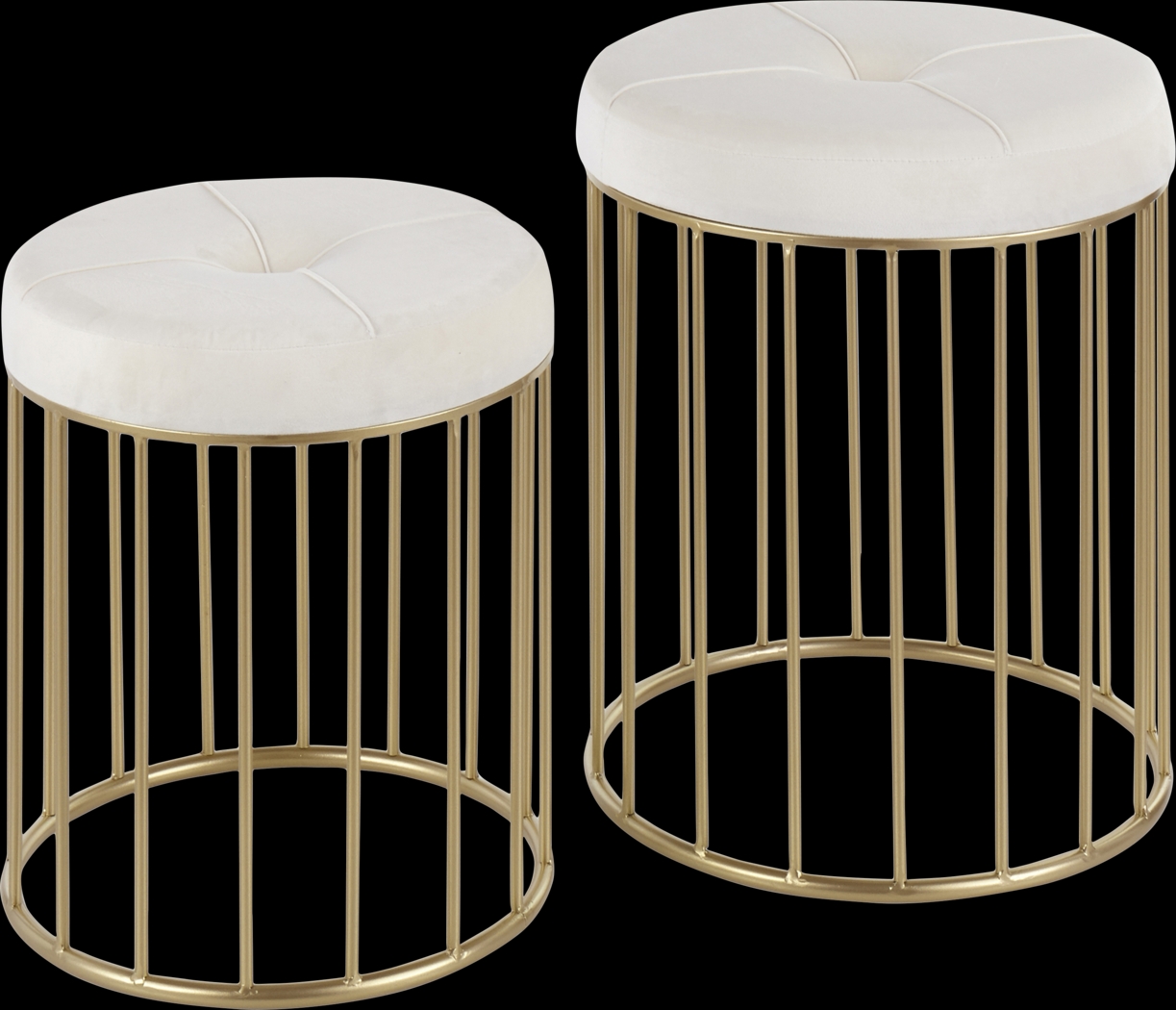 Lockerbie Cream Ottoman, Set of 2 - Thumbnail - Image 1