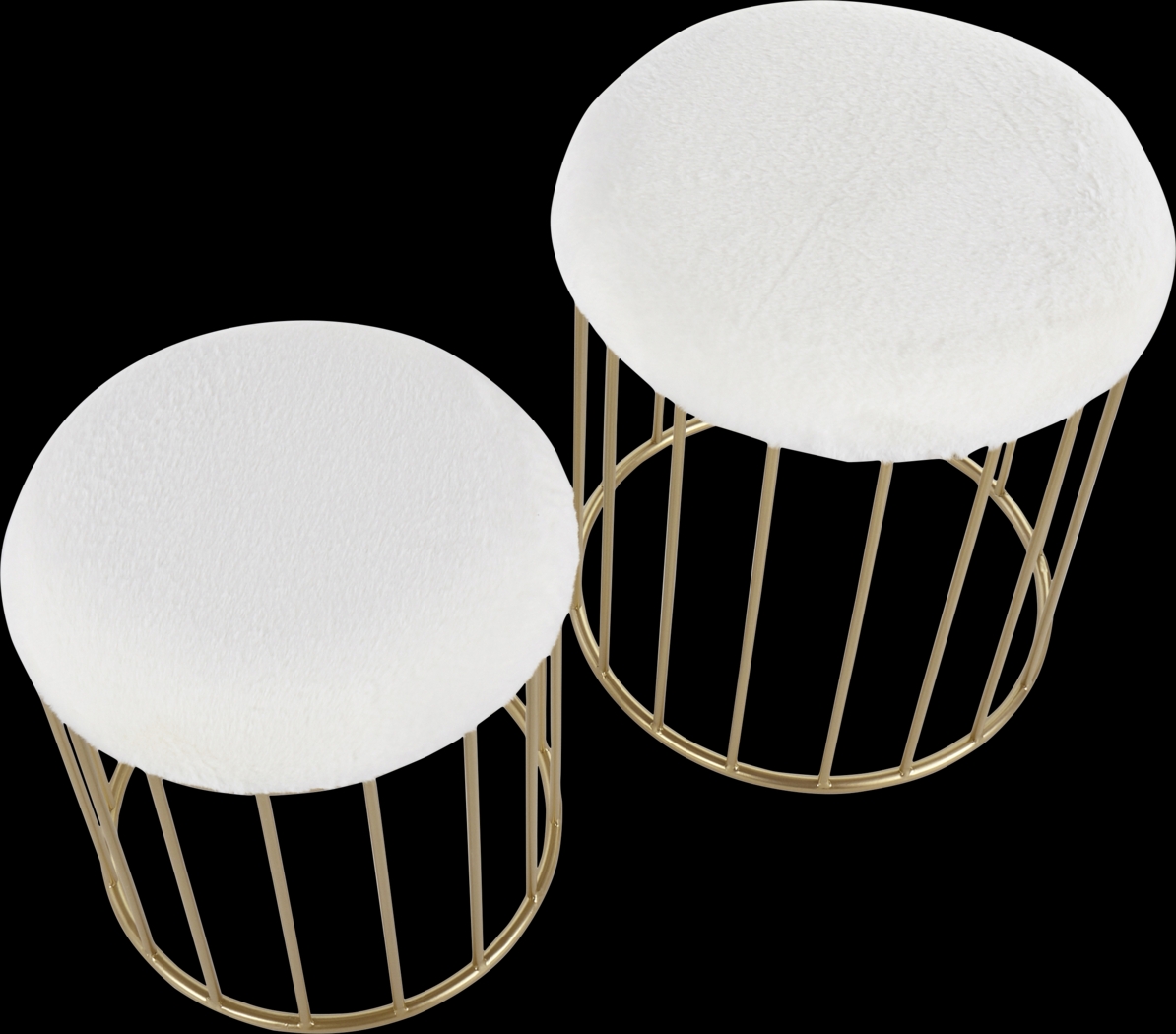 Lockerbie White Ottoman, Set of 2 - Thumbnail - Image 2