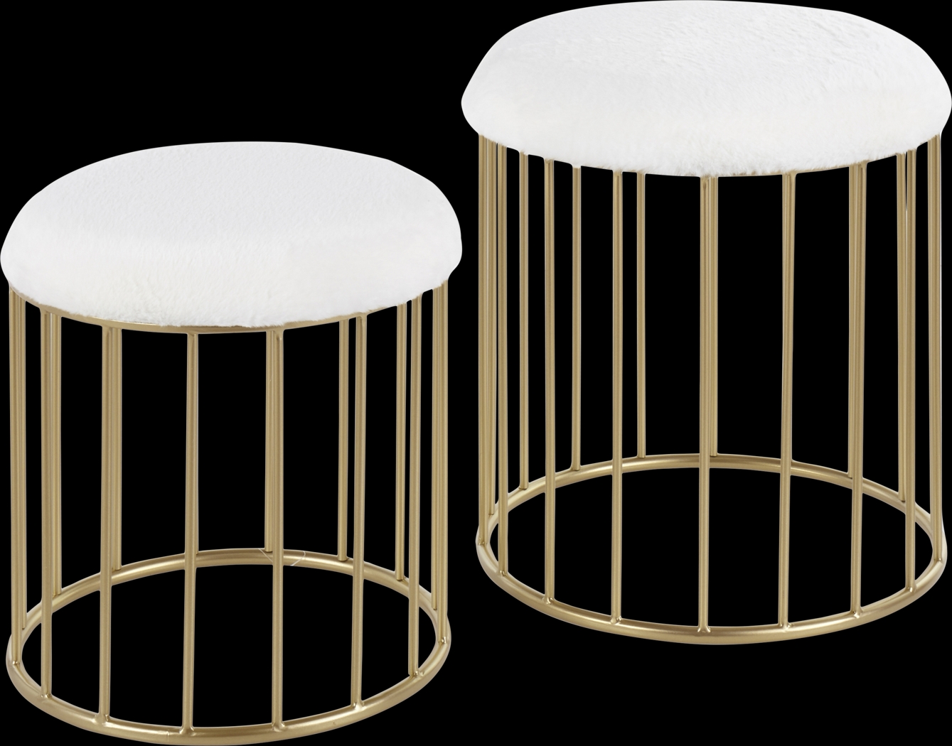 Lockerbie White Ottoman, Set of 2 - Thumbnail - Image 1