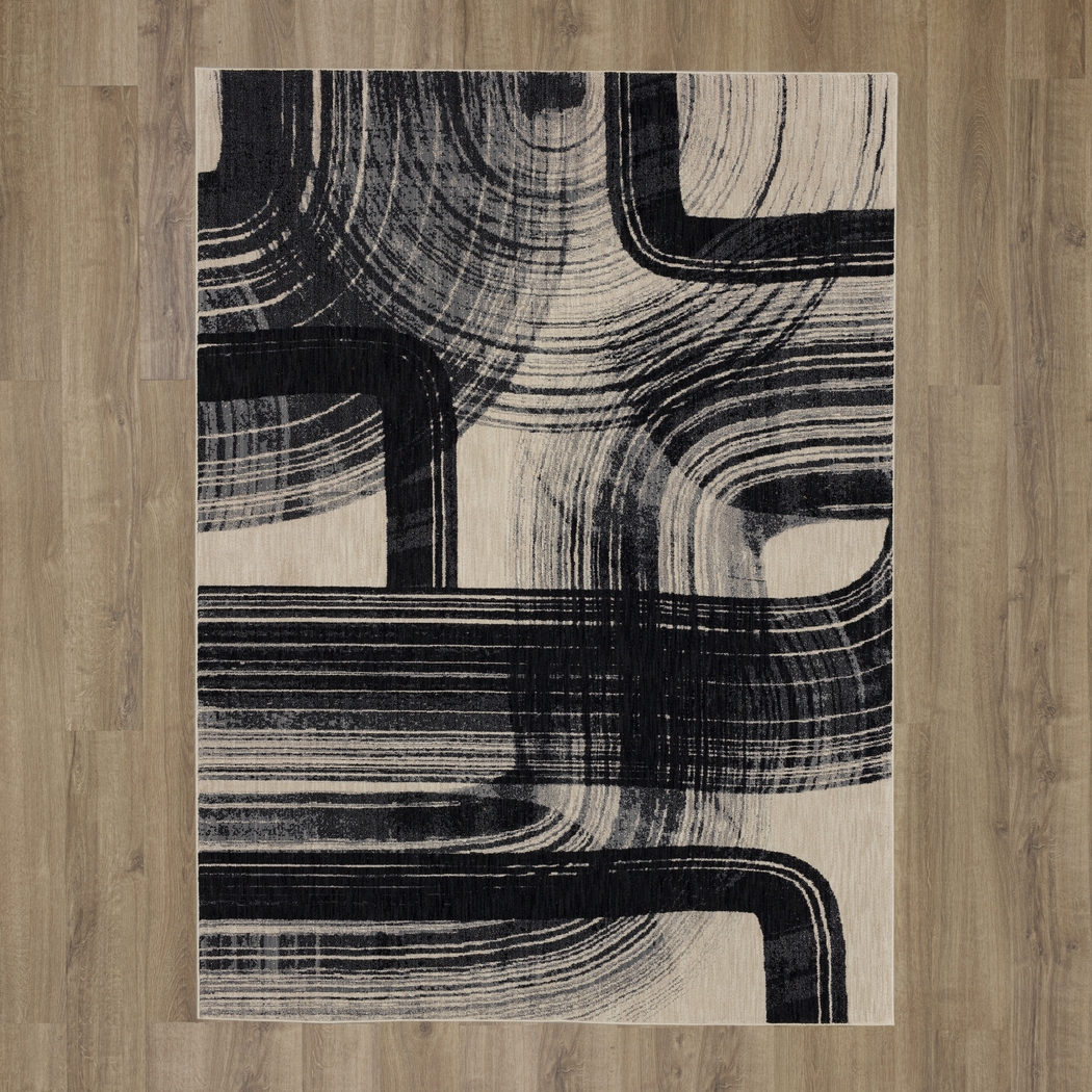 Stacy Garcia Locketon Black 5'3 x 7'10 Rug - Thumbnail - Image 4