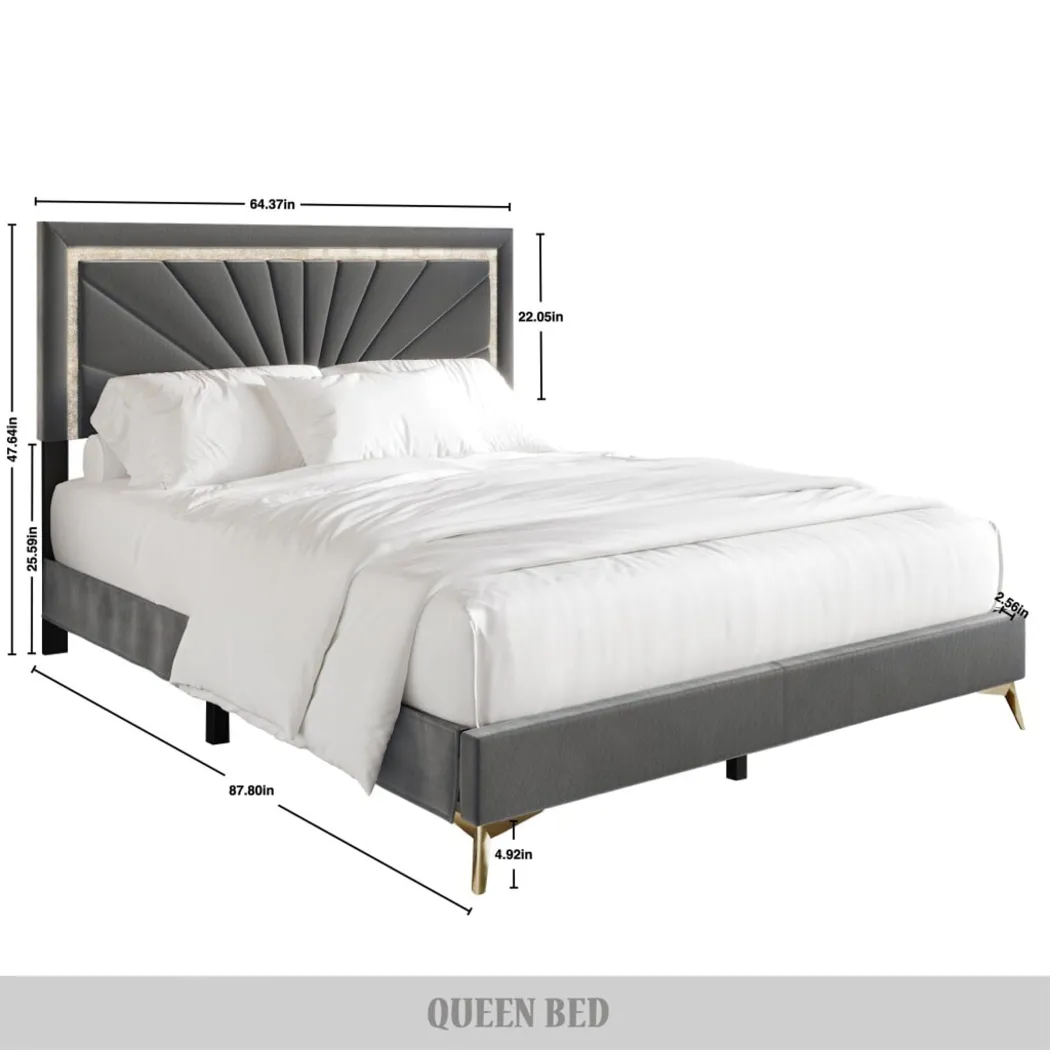 Locust Gray Queen Bed - Thumbnail - Image 3