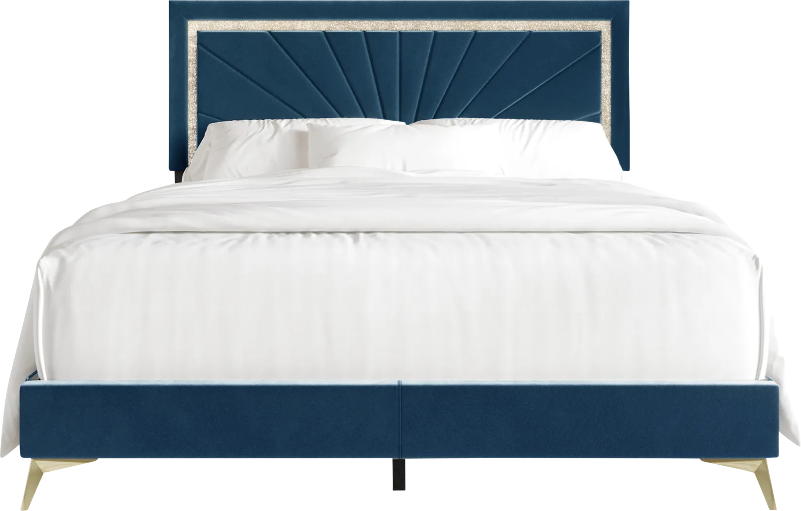 Locust Navy Blue Queen Bed - Thumbnail - Image 4