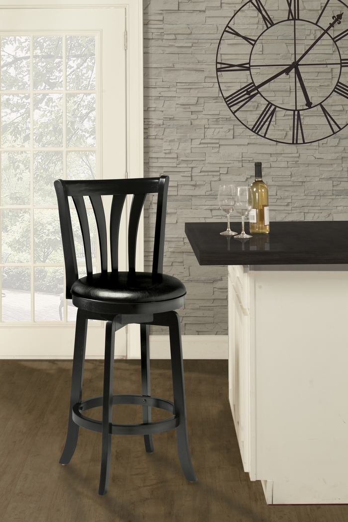 Loddon Black Swivel Barstool - Thumbnail - Image 2