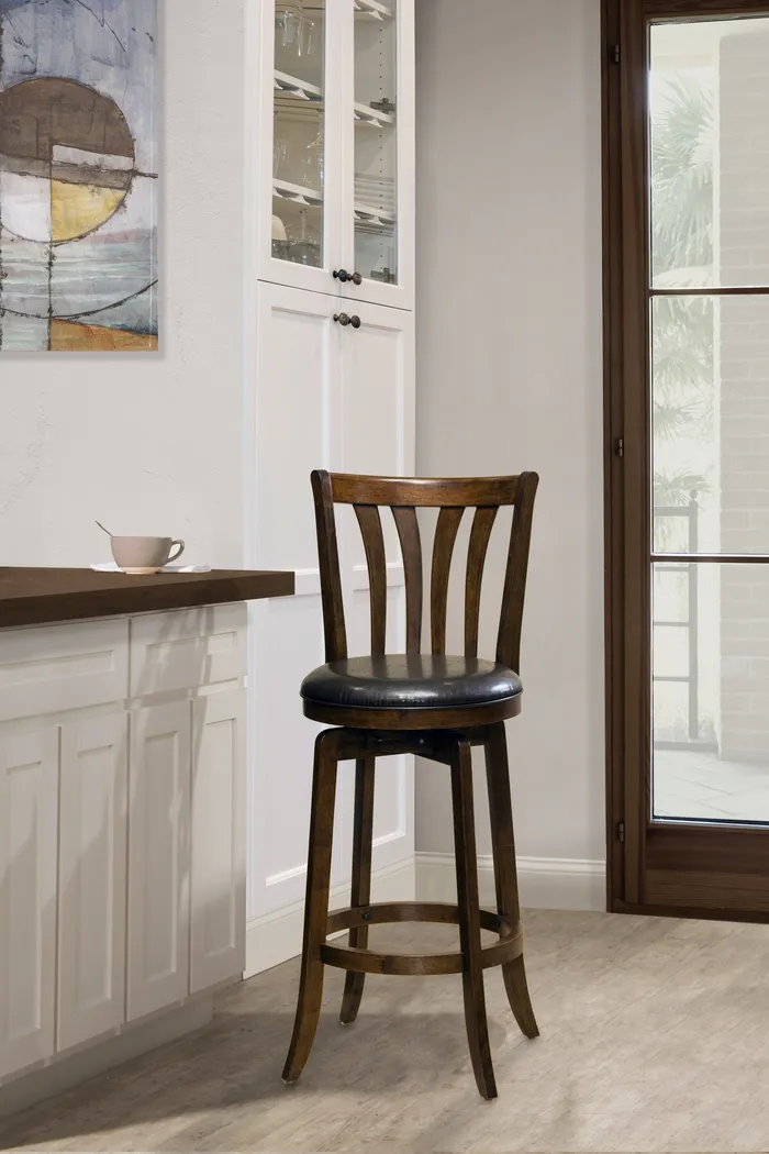 Loddon Cherry Swivel Counter Height Stool - Thumbnail - Image 2