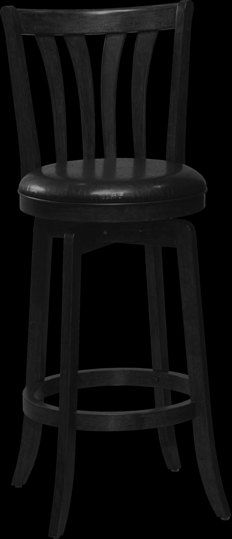 Loddon Black Swivel Counter Height Stool - Thumbnail - Image 1