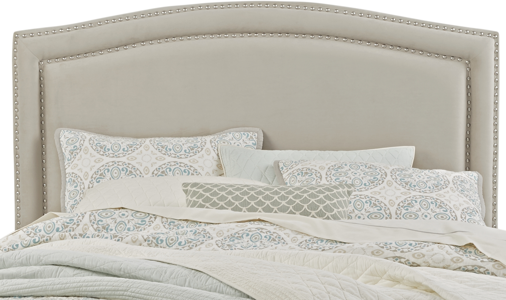 Loden Beige 3 Pc King Upholstered Bed with 2 Drawer Storage - Thumbnail - Image 4