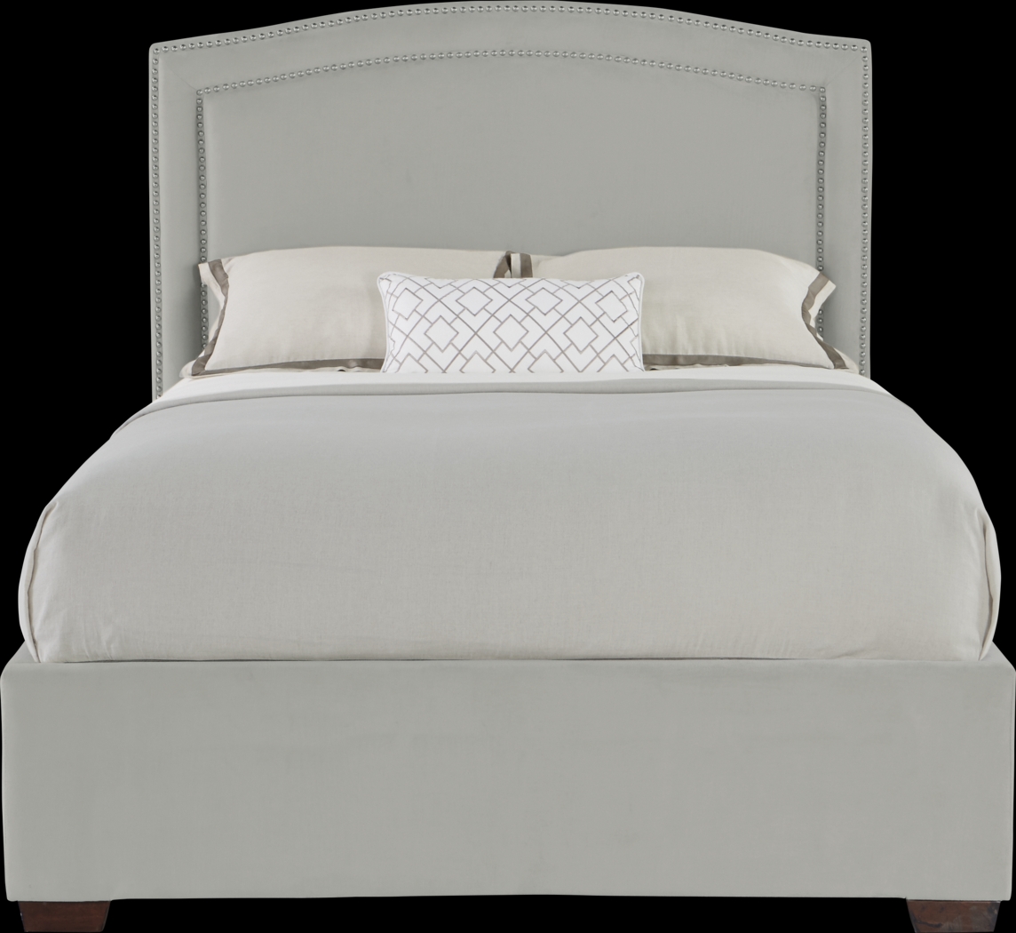 Loden Gray 3 Pc King Upholstered Bed - Thumbnail - Image 1